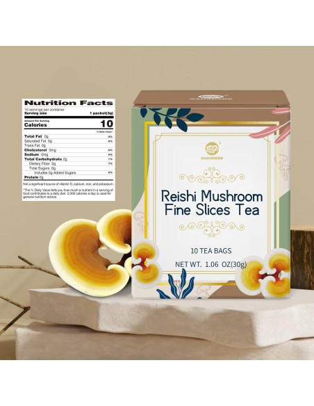 Té de Reishi Ganoderma Lucidum 10 Bolsas 30g Orgánico Té de Reishi Ganoderma Lucidum 10 Bolsas 30g Orgánico