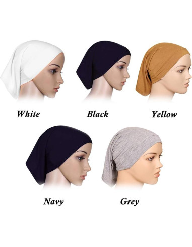 Gorro Hijab Elástico Yeieeo para Mujeres - 4 Piezas Transpirables