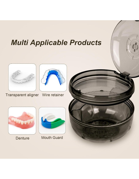 Estuche Limpiador de Retenedores Maoeroral Negro 9.5x6.3cm Estuche Limpiador de Retenedores Maoeroral Negro 9.5x6.3cm