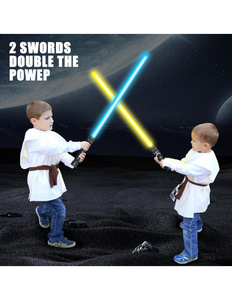 Espadas Luminosas 2-en-1 Doble Sable LED 7 Colores para Niños Espadas Luminosas 2-en-1 Doble Sable LED 7 Colores para Niños