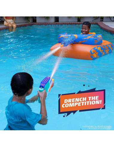Flotador Inflable NERF Super Soaker Megaforce con Lanzador