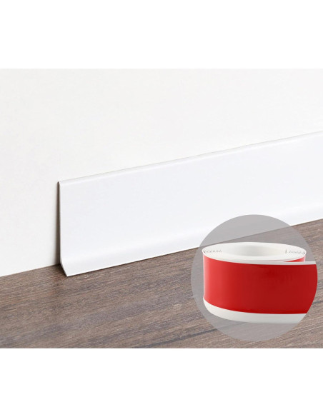 Moldura de Zócalo Autoadhesiva Trimold 6.1m x 10.16cm Vinilo Moldura de Zócalo Autoadhesiva Trimold 6.1m x 10.16cm Vinilo