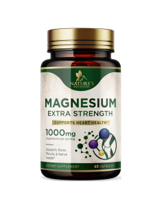 Suplemento de Magnesio Citrato y Óxido 1000mg - 60 Cápsulas