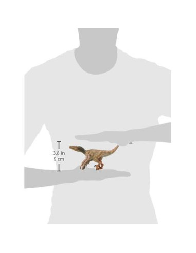 Figura Velociraptor Plumoso Papo - 18.14g - Pintada a Mano