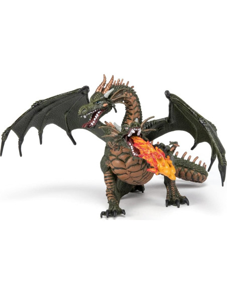 Figurita Papo Dragón de Dos Cabezas Pintada a Mano 19.1 cm Figurita Papo Dragón de Dos Cabezas Pintada a Mano 19.1 cm
