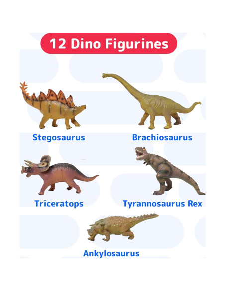 Juego de Juguetes de Dinosaurios Jumbo Prextex - 5 Piezas 28-36 cm Juego de Juguetes de Dinosaurios Jumbo Prextex - 5 Piezas 28-36 cm