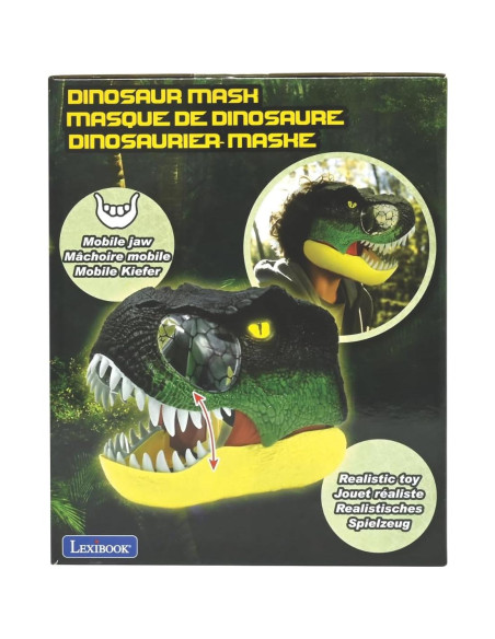 Máscara de Dinosaurio Lexibook RPDINO01 con Mandíbula Móvil y Sonidos Máscara de Dinosaurio Lexibook RPDINO01 con Mandíbula Móvil y Sonidos