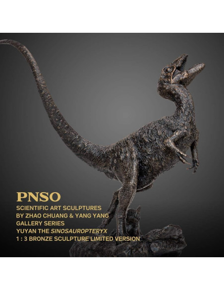 Escultura de Bronce Sinosauropteryx PNSO Edición Limitada Escultura de Bronce Sinosauropteryx PNSO Edición Limitada