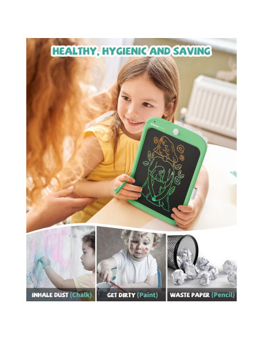 Tableta de Escritura LCD TEKFUN 10" Verde para Niños
