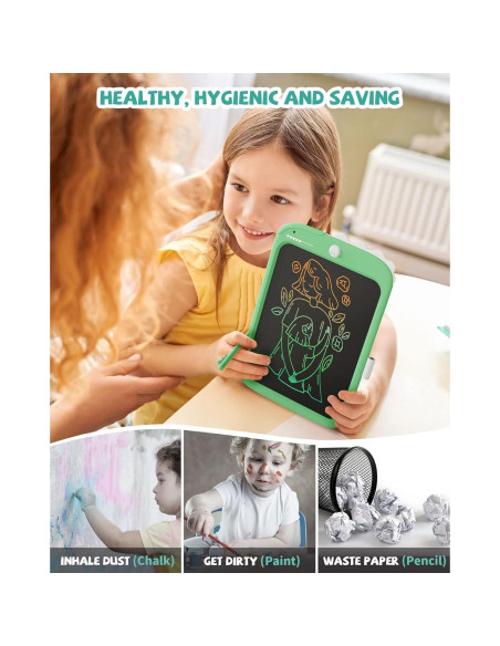 Tableta de Escritura LCD TEKFUN 10" Verde para Niños Tableta de Escritura LCD TEKFUN 10" Verde para Niños