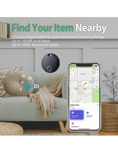 Rastreador Bluetooth Reyke HB02, Paquete de 4, Impermeable IP67
