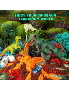 Kit de Terrario de Dinosaurio Ronstone Iluminado 14.4cm 2