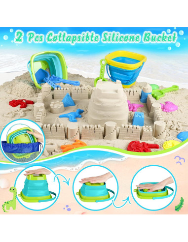 Juego de Juguetes de Playa FUSPWEAO 36 Piezas para Niños