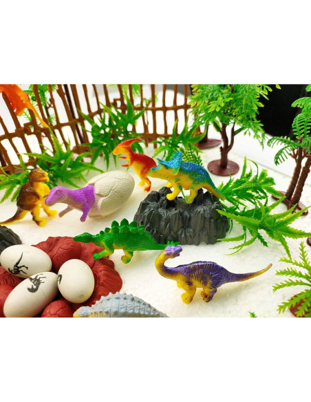 Set de Decoración de Pastel Dinosaurios y Árboles 56 Pcs Set de Decoración de Pastel Dinosaurios y Árboles 56 Pcs