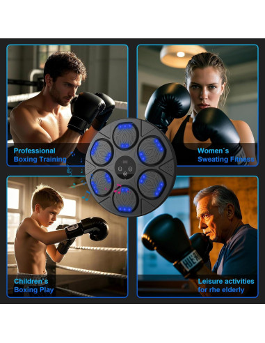 Máquina de Boxeo Musical ZOOCWISPA 2025 con Bluetooth y Guantes