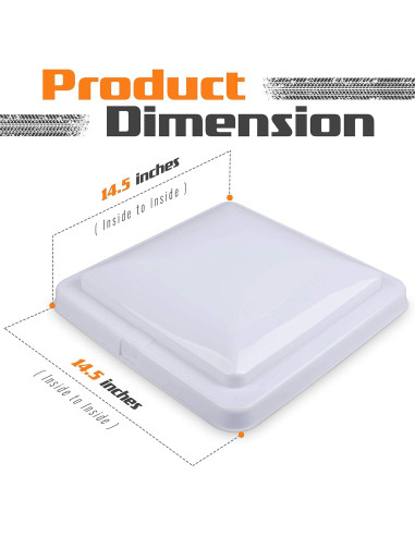 Tapa de Ventilación de Techo Camp'N 14x14 Blanco para RV