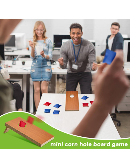 Juego de Cornhole Portátil Meooeck con 4 Tableros y 16 Bolsas Juego de Cornhole Portátil Meooeck con 4 Tableros y 16 Bolsas