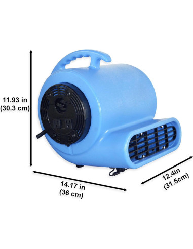 Ventilador de Piso BloTek 1/2hp 2800 CFM Azul