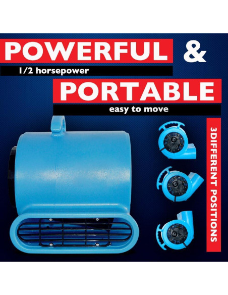 Ventilador de Piso BloTek 1/2hp 2800 CFM Azul Ventilador de Piso BloTek 1/2hp 2800 CFM Azul