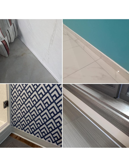 Tira de Sellado Decorativa WSIWZAI 6m Blanco Flexible Tira de Sellado Decorativa WSIWZAI 6m Blanco Flexible