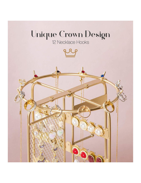 Soporte de Joyería Homde HJ007 Rotatorio para Tocador Soporte de Joyería Homde HJ007 Rotatorio para Tocador