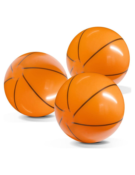 Pelotas de Baloncesto Inflables Novelty Place - Paquete de 3, 30 cm Pelotas de Baloncesto Inflables Novelty Place - Paquete de 3, 30 cm