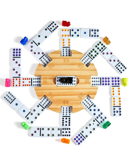 Juego de Dominó Mexicano Doble 12 ELONGDI con 91 Fichas Juego de Dominó Mexicano Doble 12 ELONGDI con 91 Fichas