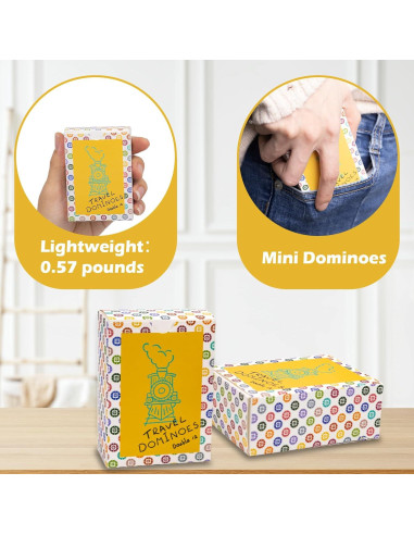 Juego de Dominó de Viaje Extguds, 105 Cartas, 2-10 Jugadores