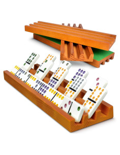 Soportes de Dominó de Madera Queensell - Juego de 4 Accesorios