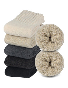 Calcetines de Bota BomKinta para Mujeres - 5 Pares Cálidos 2
