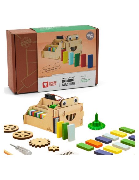 Juego de Dominó de Madera KiwiCo con Robot para Niños 9+ Juego de Dominó de Madera KiwiCo con Robot para Niños 9+