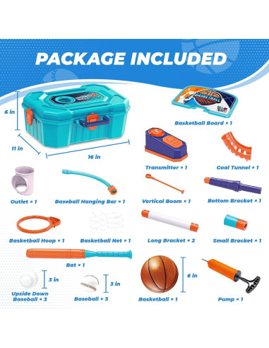Aro de Baloncesto Ajustable GraceDuck 5 en 1 para Niños