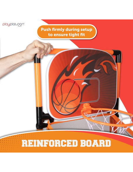 Aro de Baloncesto Interior Play Platoon 158 cm con 4 Pelotas Aro de Baloncesto Interior Play Platoon 158 cm con 4 Pelotas