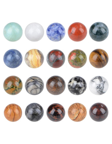 Esferas de Piedra Preciosa Natural LPBeads 16mm 20pcs