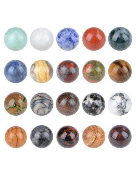 Esferas de Piedra Preciosa Natural LPBeads 16mm 20pcs Esferas de Piedra Preciosa Natural LPBeads 16mm 20pcs