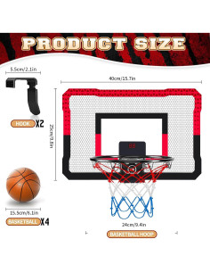 Aro de Baloncesto Mini BIWASE 1120-1 con Marcador Electrónico 2