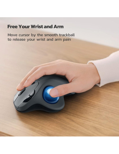 Ratón Trackball Nulea M501 Inalámbrico Ergonómico