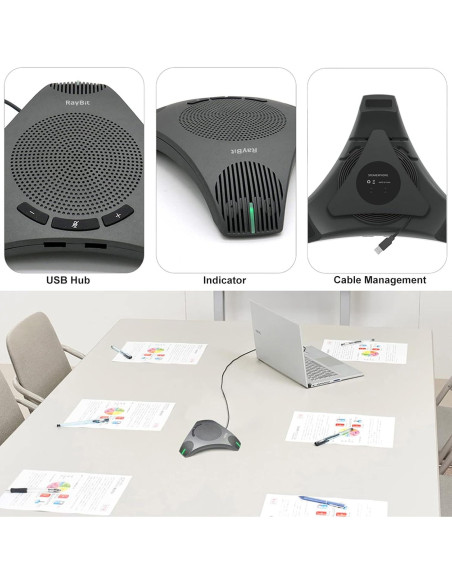 Altavoz USB RayBit PODmini - Micrófono 360 para Conferencias Altavoz USB RayBit PODmini - Micrófono 360 para Conferencias