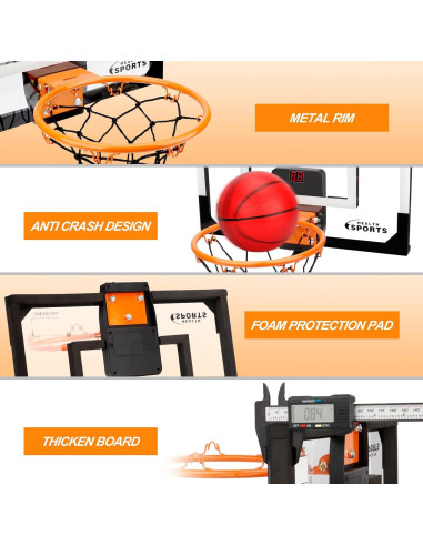 Aro de Baloncesto Mini Umnodobn 9" con Marcador Electrónico