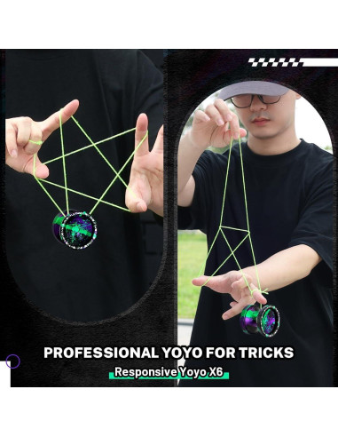 Yoyo Profesional Wabesmanis X6 Doble Función con Kit Completo