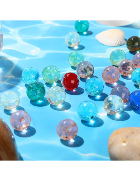 Canicas de Vidrio Brillantes Skylety 50 Piezas 16 mm 10 Colores Canicas de Vidrio Brillantes Skylety 50 Piezas 16 mm 10 Colores