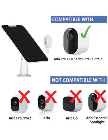 Cargador Solar Omiention 2 PACK para Arlo Pro 3/4/5S/Ultra