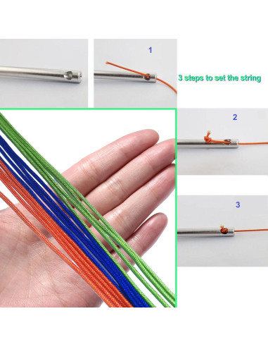 Cuerdas de Diábolo MAGICYOYO 12 Piezas 1.5m Nylon Coloridas