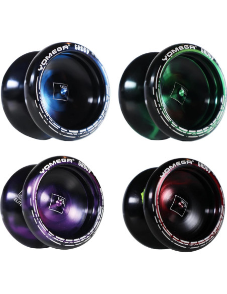 Yoyo Profesional Yomega Groov de Metal - Negro Rojo - 190g Yoyo Profesional Yomega Groov de Metal - Negro Rojo - 190g
