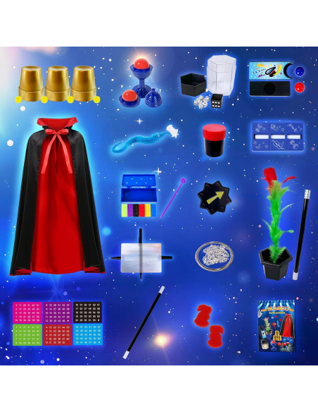 Kit de Magia PATIFEED con Disfraz para Niños 6 a 12 Años Kit de Magia PATIFEED con Disfraz para Niños 6 a 12 Años