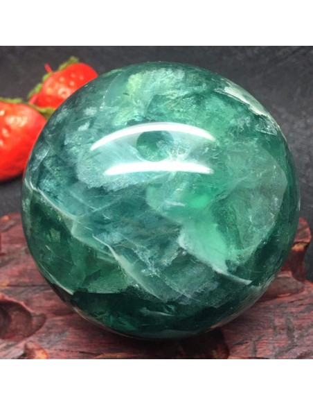 Esfera de Cristal de Cuarzo Fluorita QueenBox 40-50mm Verde Esfera de Cristal de Cuarzo Fluorita QueenBox 40-50mm Verde