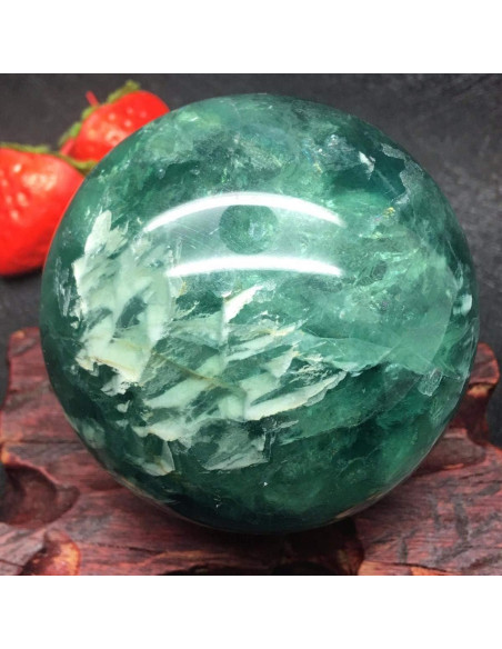 Esfera de Cristal de Cuarzo Fluorita QueenBox 40-50mm Verde Esfera de Cristal de Cuarzo Fluorita QueenBox 40-50mm Verde
