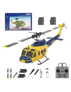 Helicóptero RC UH-1 Huey YOMTDIY 1/48 6CH Estabilizado 2 Baterías