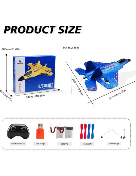 Avión RC RoofWorld F-22 Raptor 32cm Control Remoto Avión RC RoofWorld F-22 Raptor 32cm Control Remoto