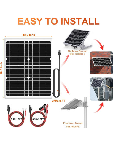 Cargador Solar Mantenedor SUNER POWER 20W 12V MPPT